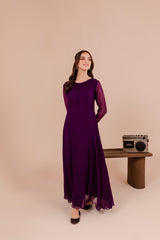 Purple Chiffon Dress