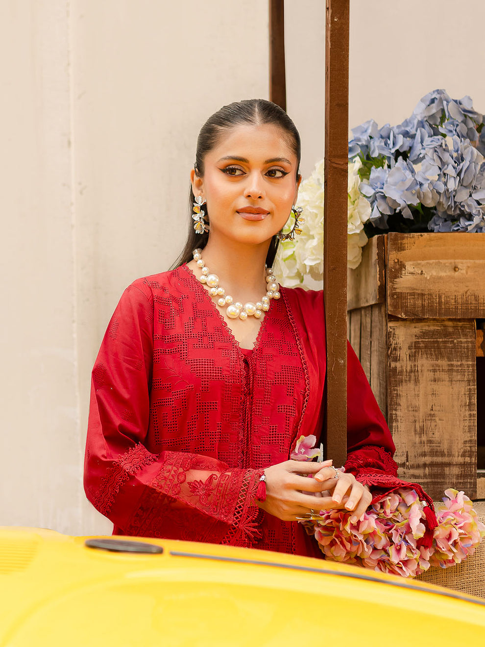 CARMINE | 3 PC Embroidered Lawn