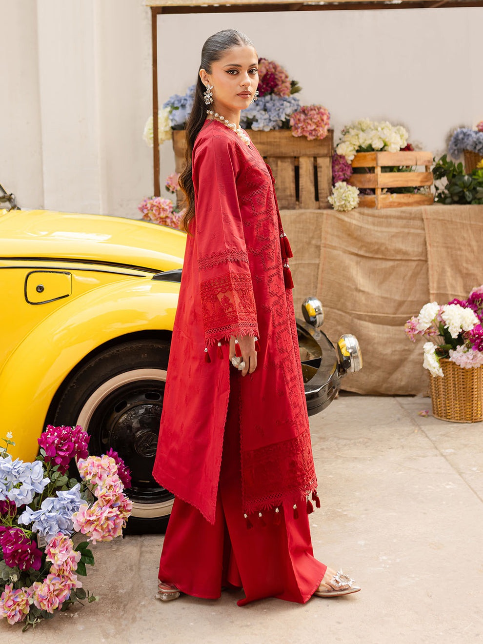 CARMINE | 3 PC Embroidered Lawn