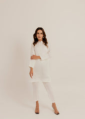 Ivory Pleated Set