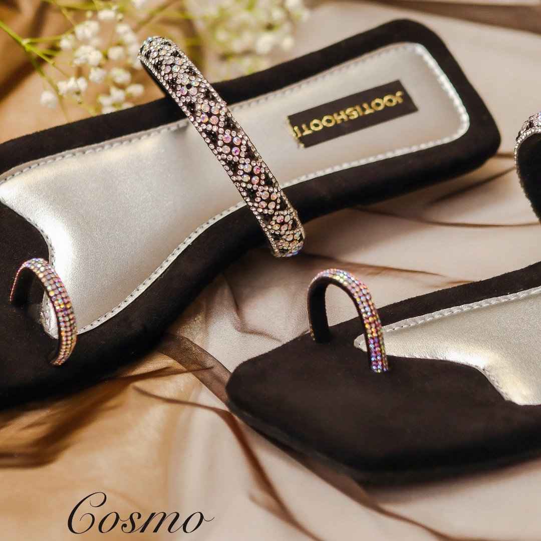 Cosmo Diamanté Slides - Jooti Shooti