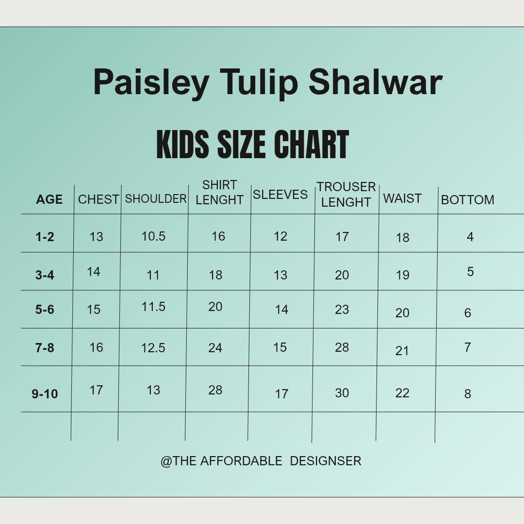 Kids tulip shalwar