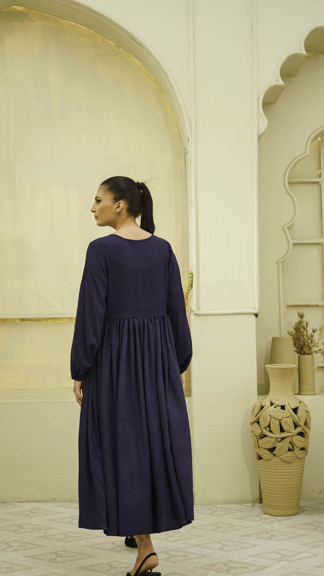 Royal midnight Pleated Maxi