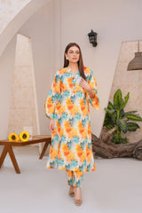 Vibrant Floral Lawn Suit - Ready to Wear