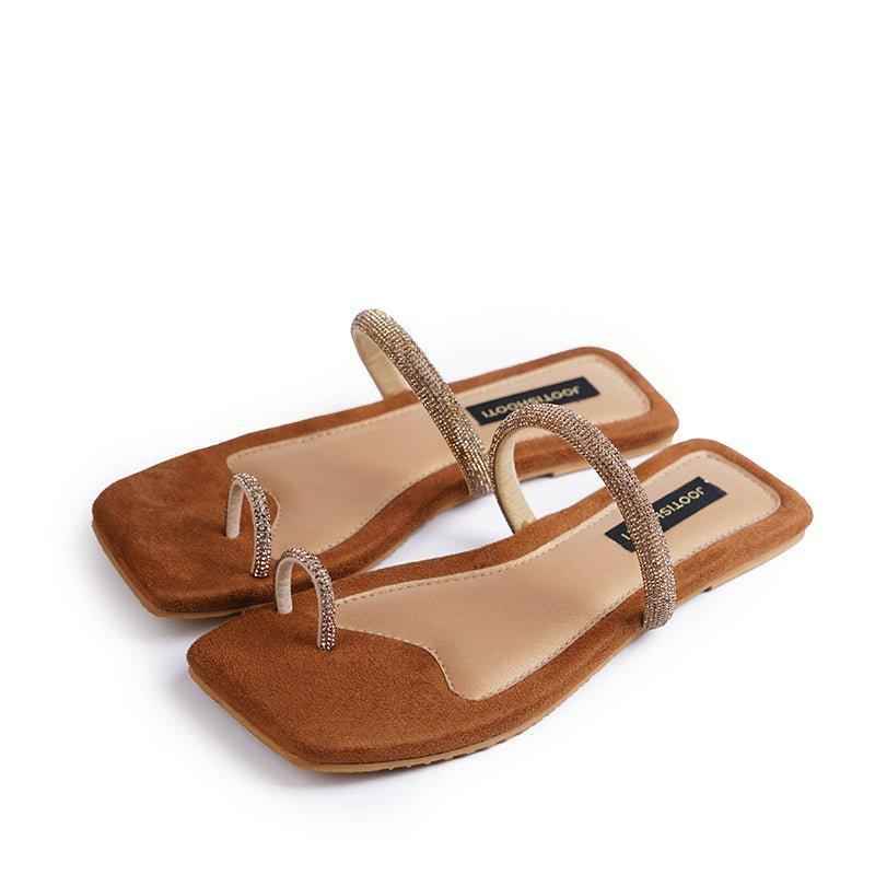 Dusky Diamanté Slides - Jooti Shooti