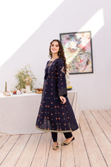 2PC Embroidered Dress - 1037