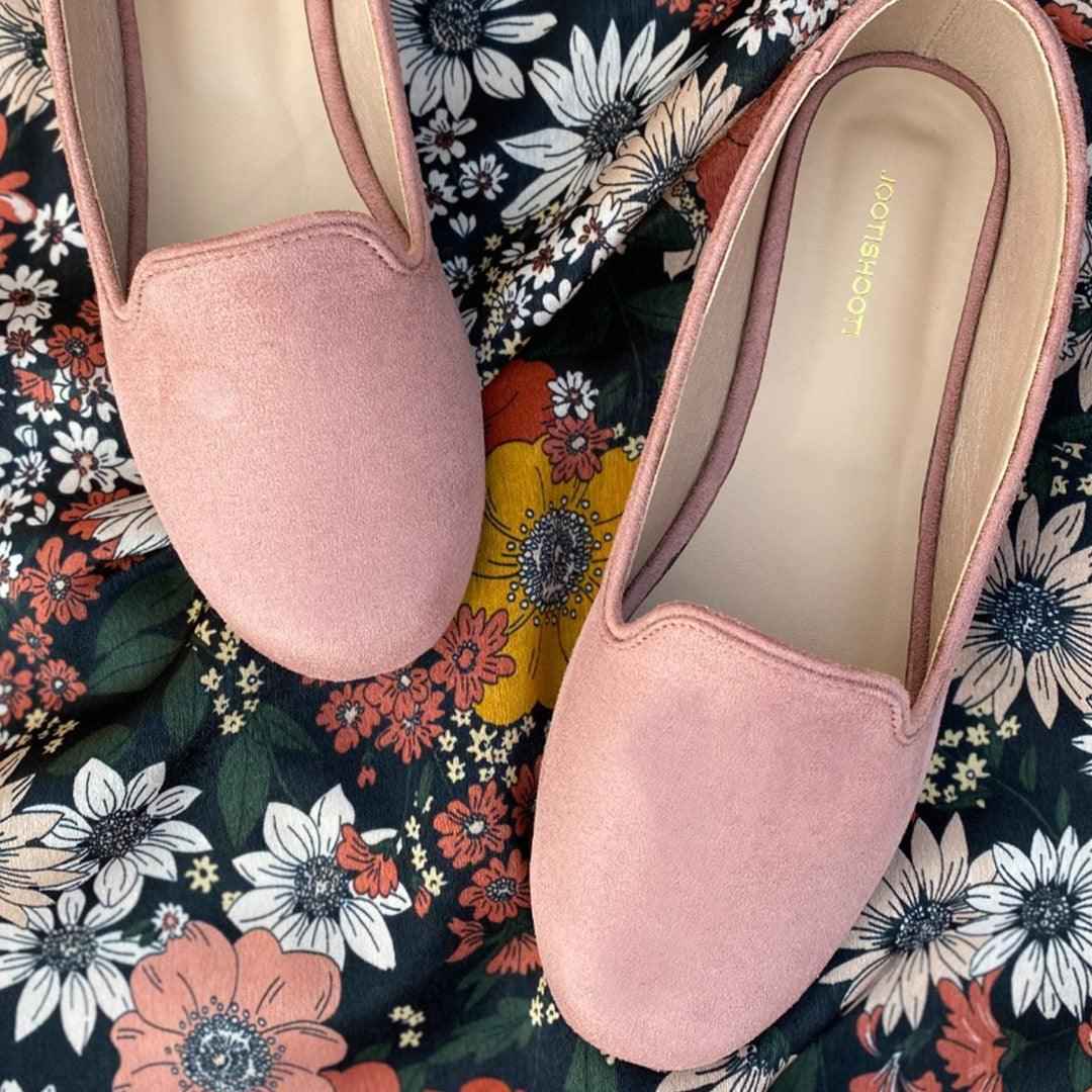 Tea Pink Loafers - Jooti Shooti