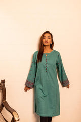Sea Green Embroidered Kurta (10)