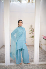 Cyan - Farshi Shalwar Set