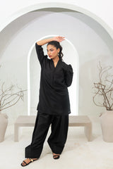 Sable Black Farshi Salwar Set