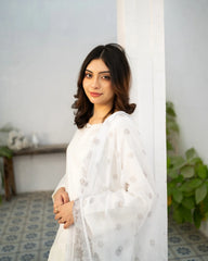 White Kurta Set