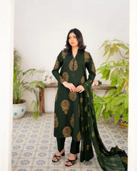 Bottle Green Kurta Set