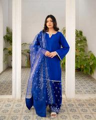 Royal Blue Farshi Shalwar Suit