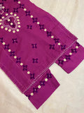 Purplish- handwork and mirrorwork