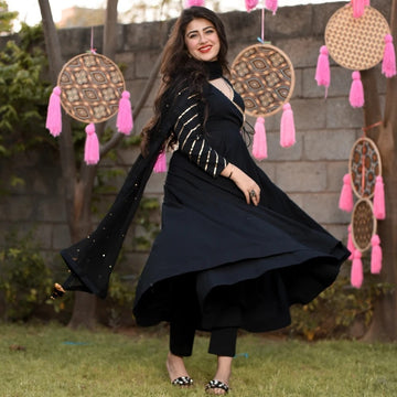 Angrakha Black Suit Set D2027