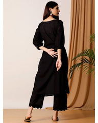 black dress with dupatta D2028