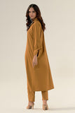 Long Grip Caramel Dress - Peach Republic