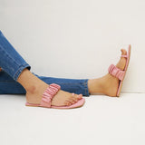 Aloha Ruffle Slides (Pink)