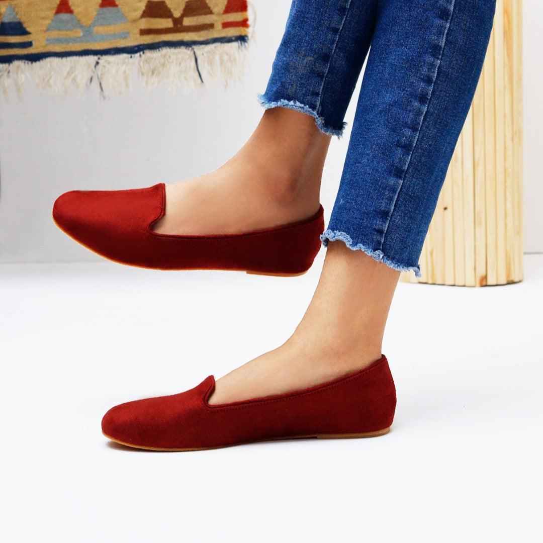 Ruby Red Loafers - Jooti Shooti