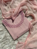 Baby Pink - Hand Embroidered 2P
