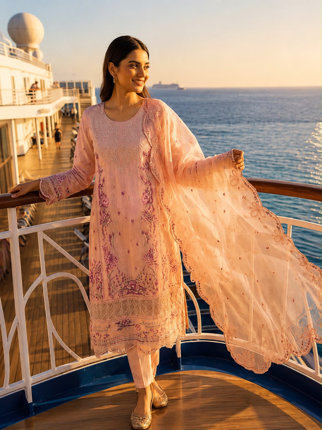 PCH365 - Nureh Unstitched Embroidered Lawn 3P