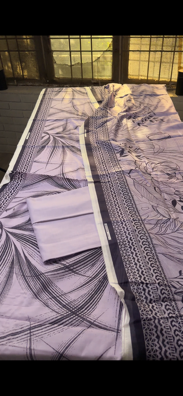 SA15 - Safina Unstitched Printed Lawn 3P