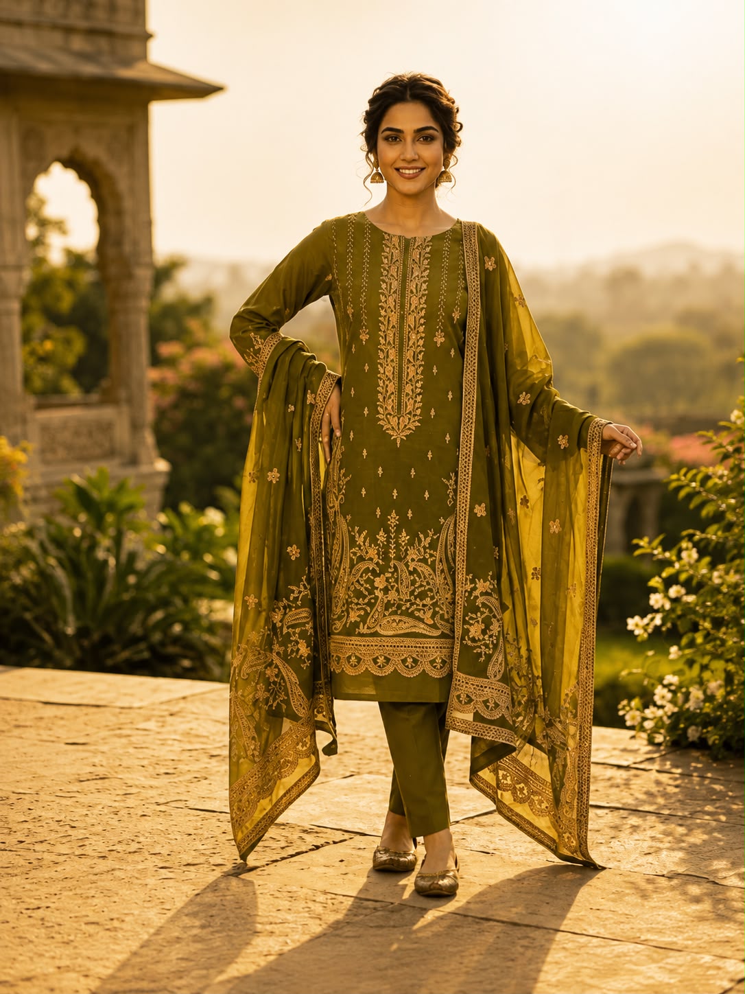 MHN358 - Charizma Unstitched Embroidered Lawn 3P