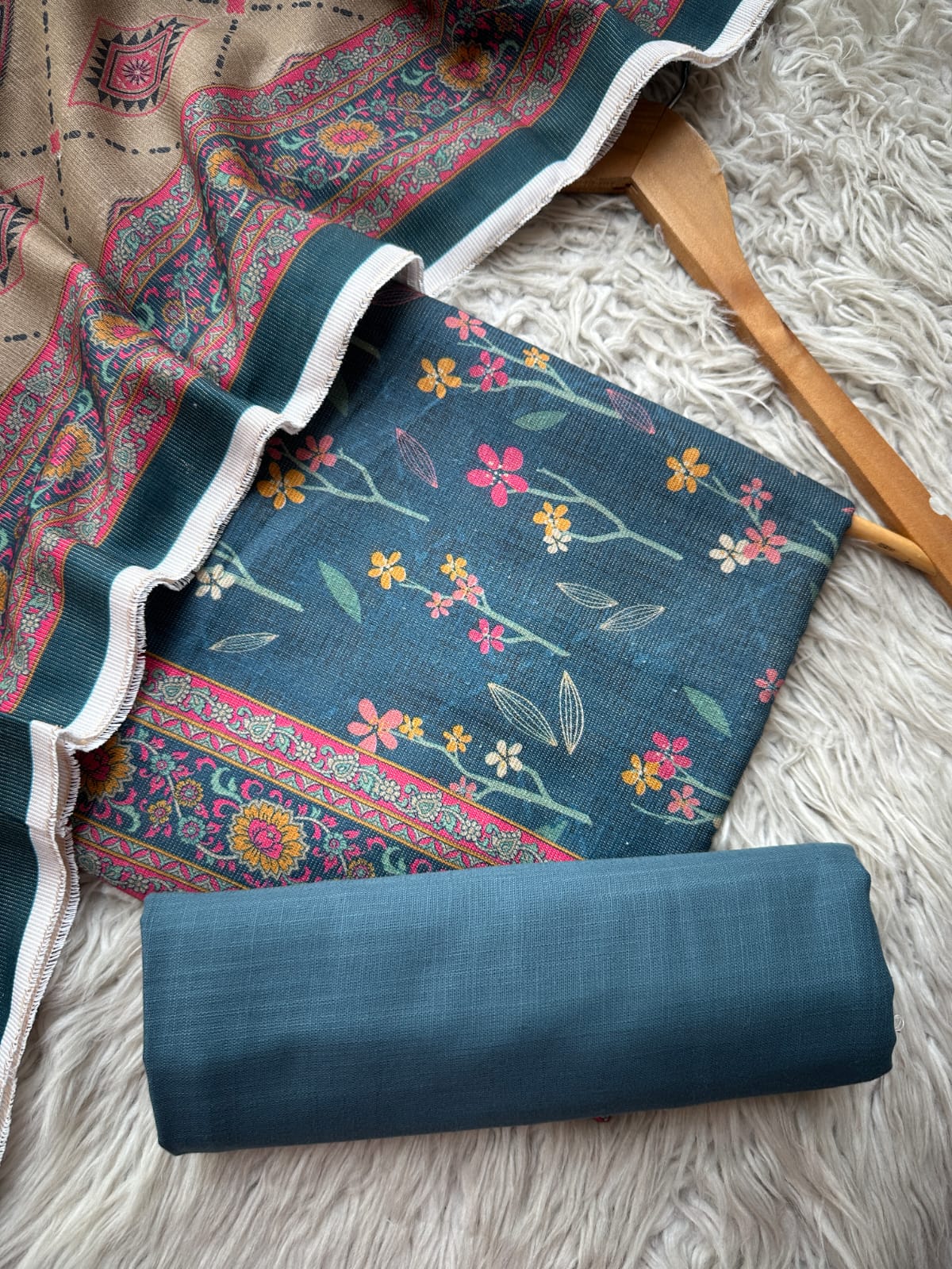 SA16 - Safina Printed Khaddar Jacquard 3P