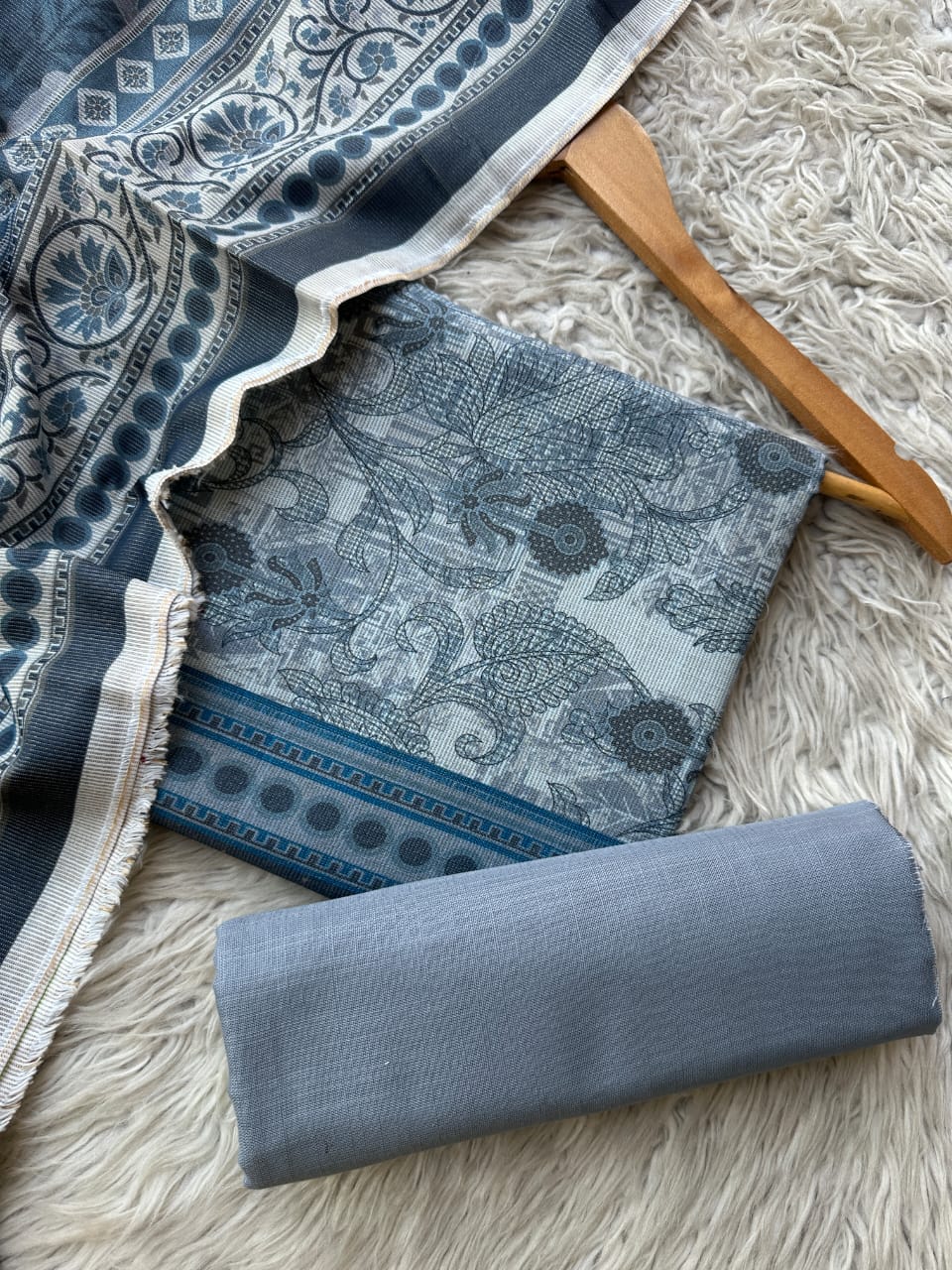 SA34 - Safina Printed Khaddar Jacquard 3P