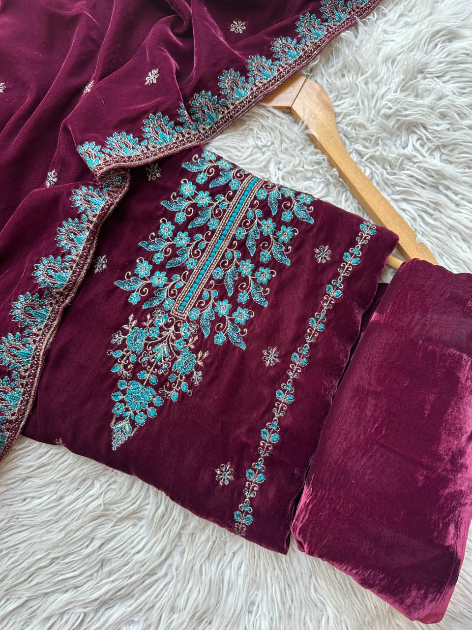 CV26 - Charizma Velvet Embroidered 3P