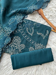 NU10 - Nureh Unstitched Embroidered Doriya 3P