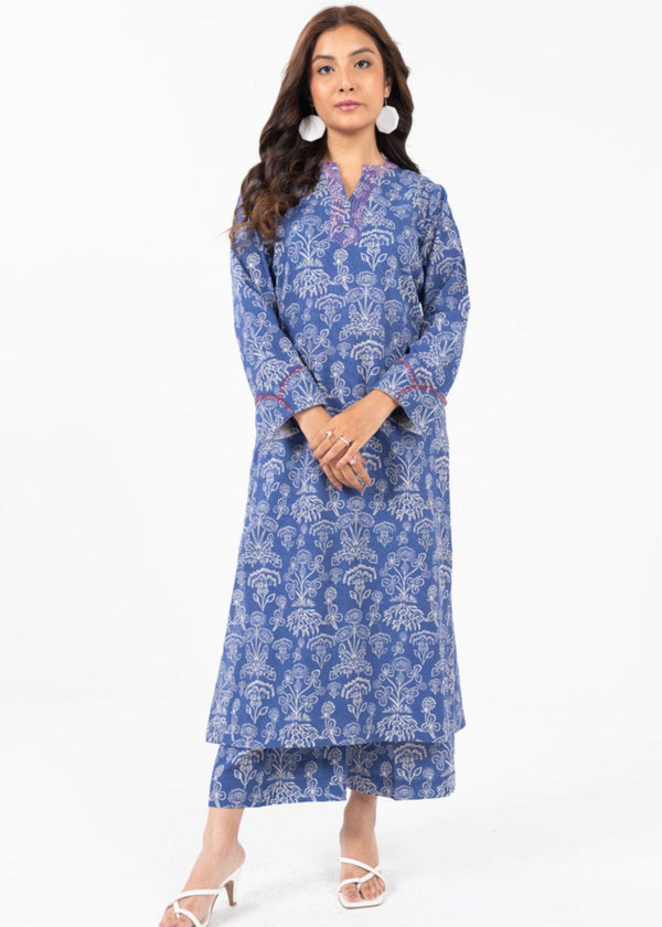 SLR55 - Alkaram Printed Khaddar 2P