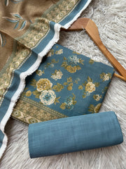 SA23 - Safina Printed Khaddar Jacquard 3P