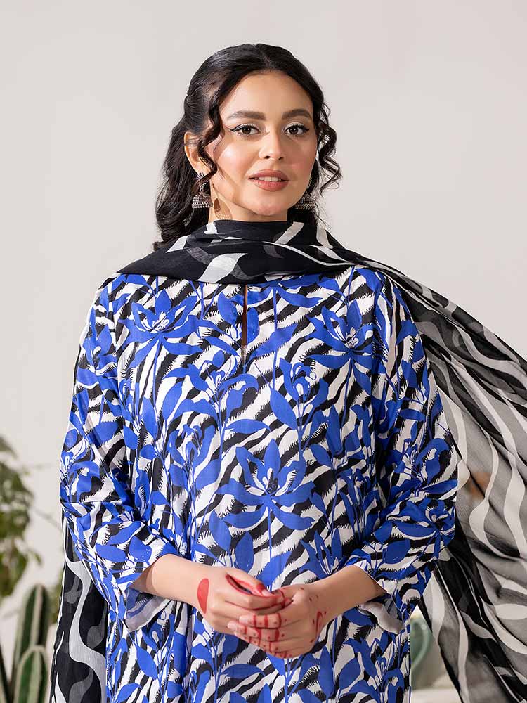 KS04 - Unstitched Printed Lawn 3P