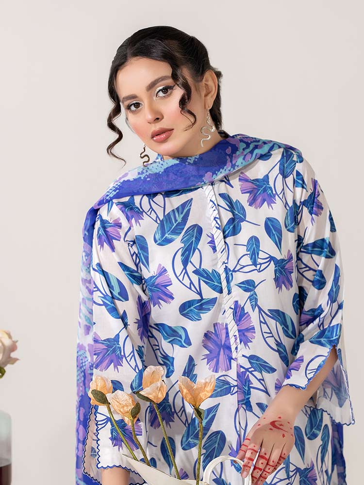 KS10 - Unstitched Printed Lawn 3P