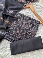 CH61 - Charizma Unstitched Embroidered Winter 3P