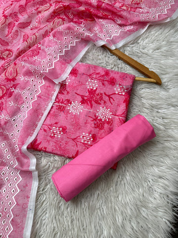 CH86 - Charizma Unstitched Embroidered Lawn 3P