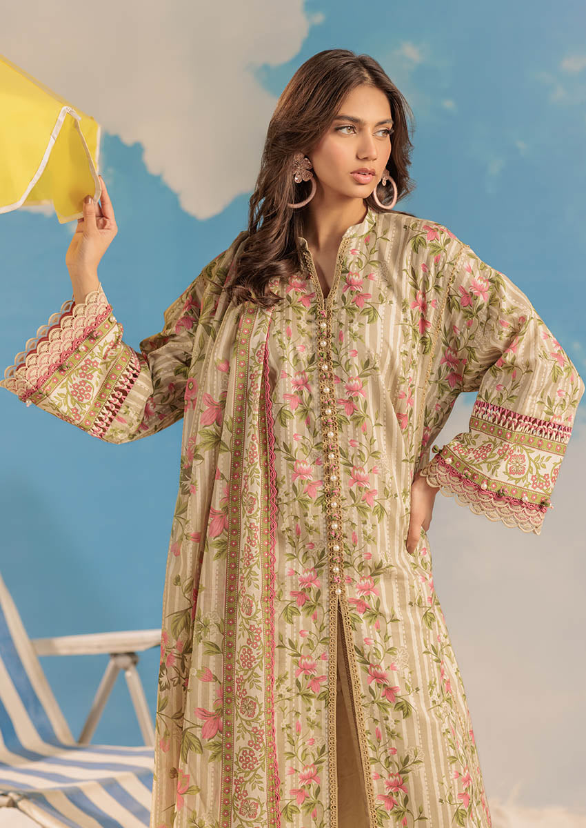 BZ 03 - Bonanza Unstitched Lawn Printed 3P