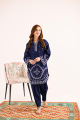2PC Summer Embroidered Dress - 1137