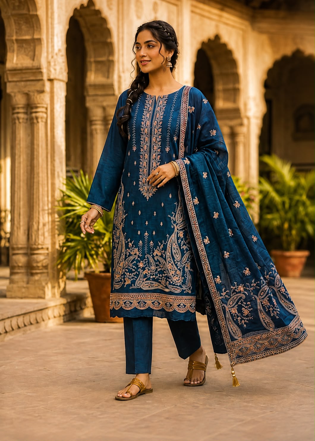 BL358 - Charizma Unstitched Embroidered Lawn 3P