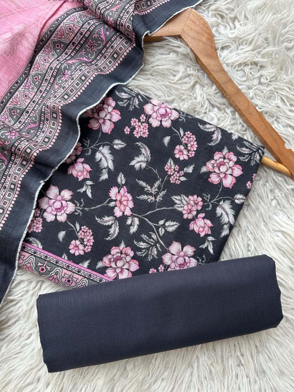 BSK12 - Bin Saeed Unstitched 3 Piece Khaddar