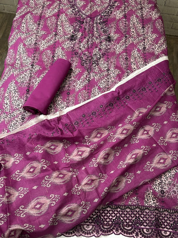 CH75 - Charizma Unstitched Embroidered Lawn 3P
