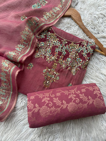 Rust Plum - Hand Embroidered 3P
