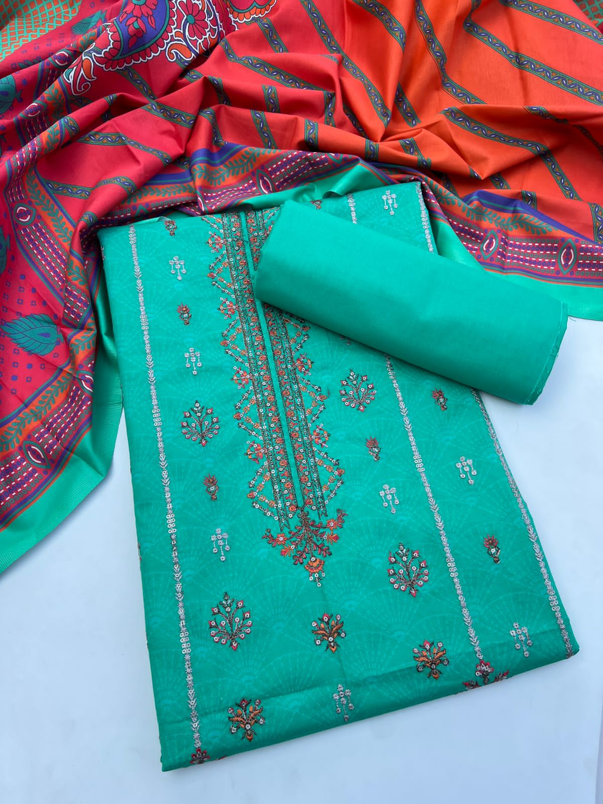 FN7 - Khaddar Embroidered 3P