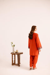 2PC Embroidered Dress - 1134