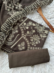 NU9 - Nureh Unstitched Embroidered Doriya 3P