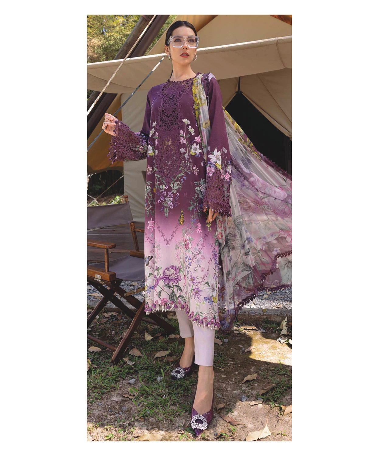 MSB8 - Maria B Unstitched Lawn 3P