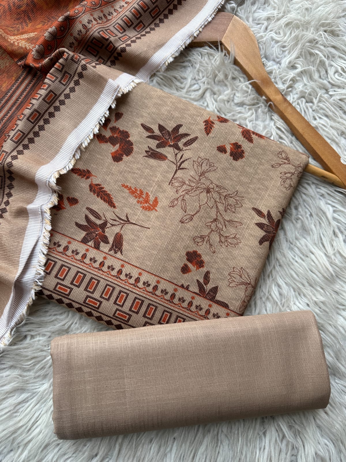 SA79 - Safina Printed Khaddar Jacquard 3P