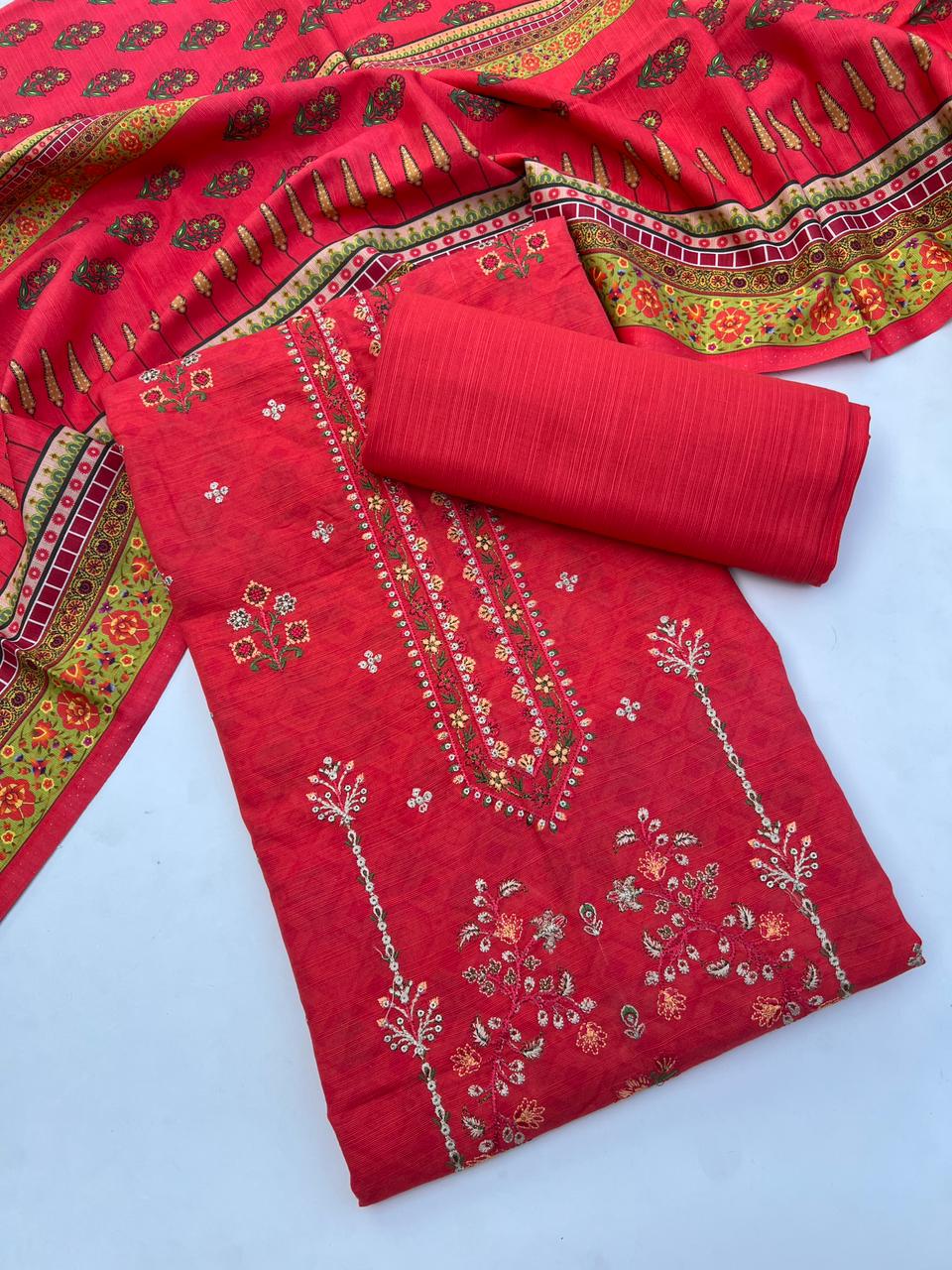 FN2 - Khaddar Embroidered 3P