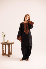 2PC Summer Embroidered Dress - 1141